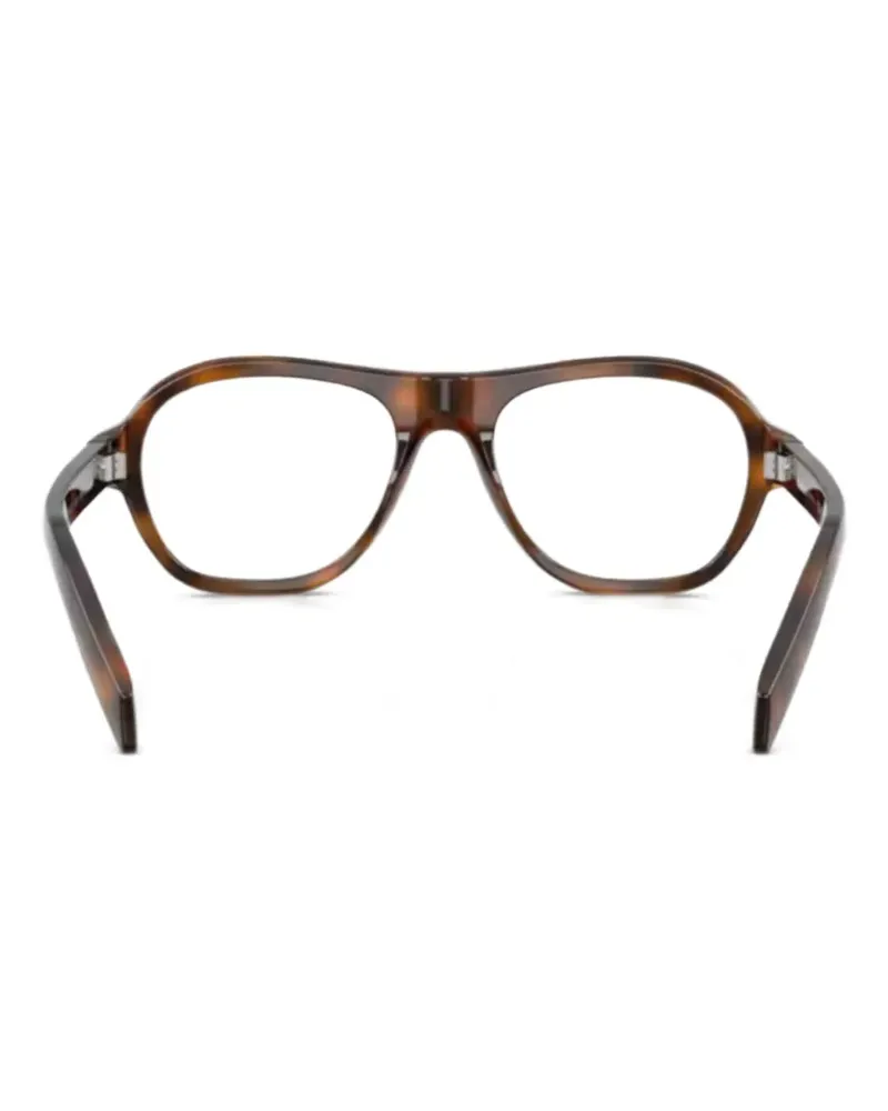 Prada Brille mit geometrischem Gestell - Braun Braun