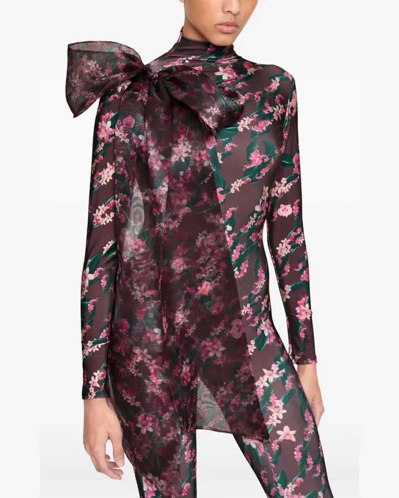 ATU Body Couture Jumpsuit mit Blumen-Print - Braun Braun