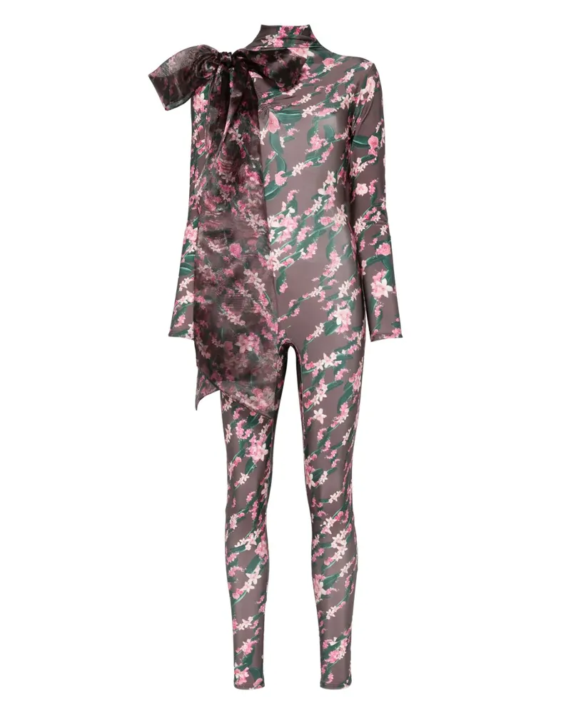 ATU Body Couture Jumpsuit mit Blumen-Print - Braun Braun