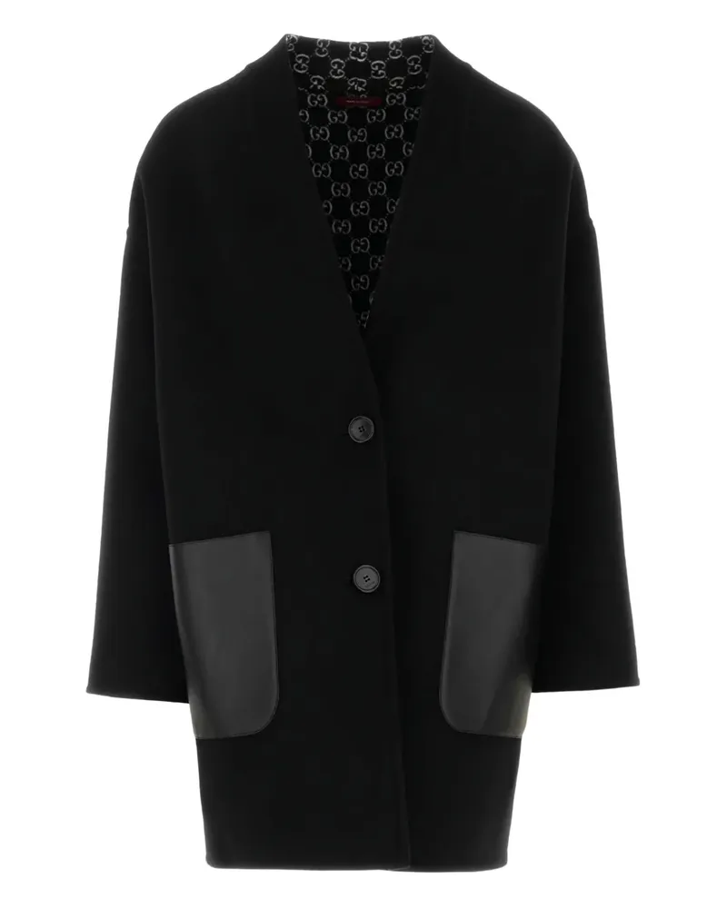 Gucci reversible panelled coat - Schwarz Schwarz
