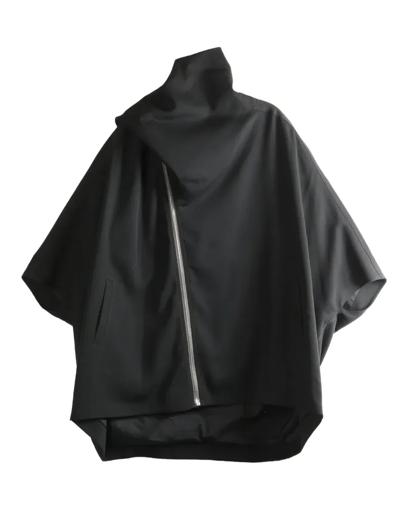 Rick Owens zip funnel-neck jacket - Schwarz Schwarz