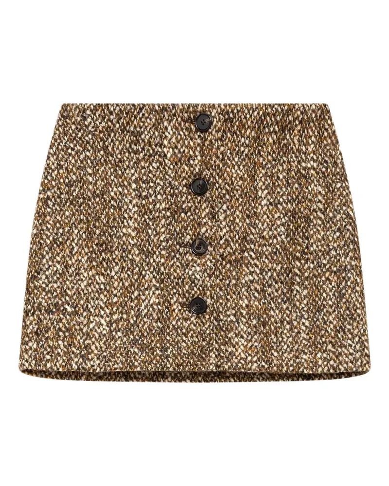 MSGM Geknöpfter Minirock - Braun Braun
