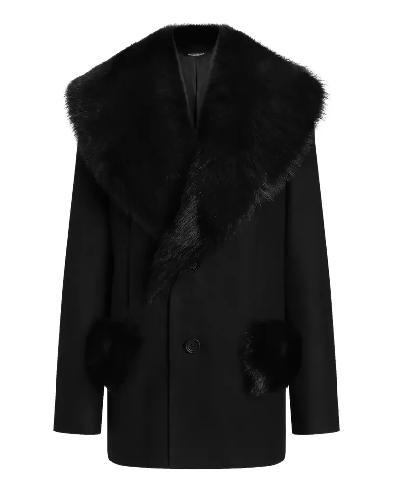 Dolce & Gabbana Mantel aus Wolle - Schwarz Schwarz