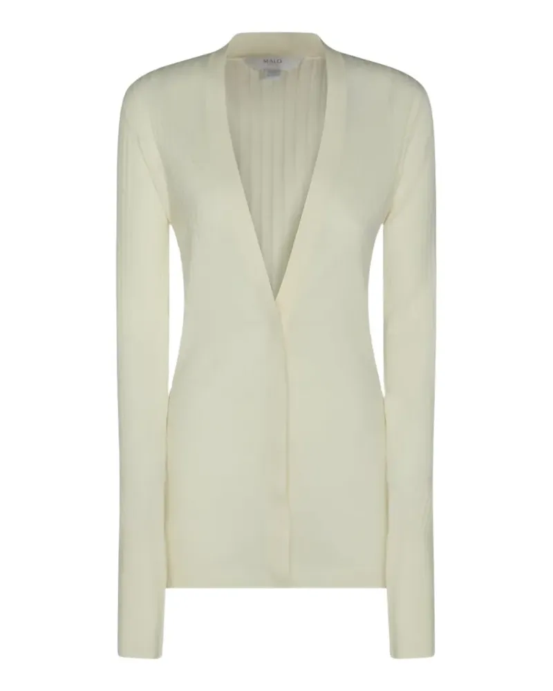 Malo V-neck knitted cotton cardigan - Nude Nude