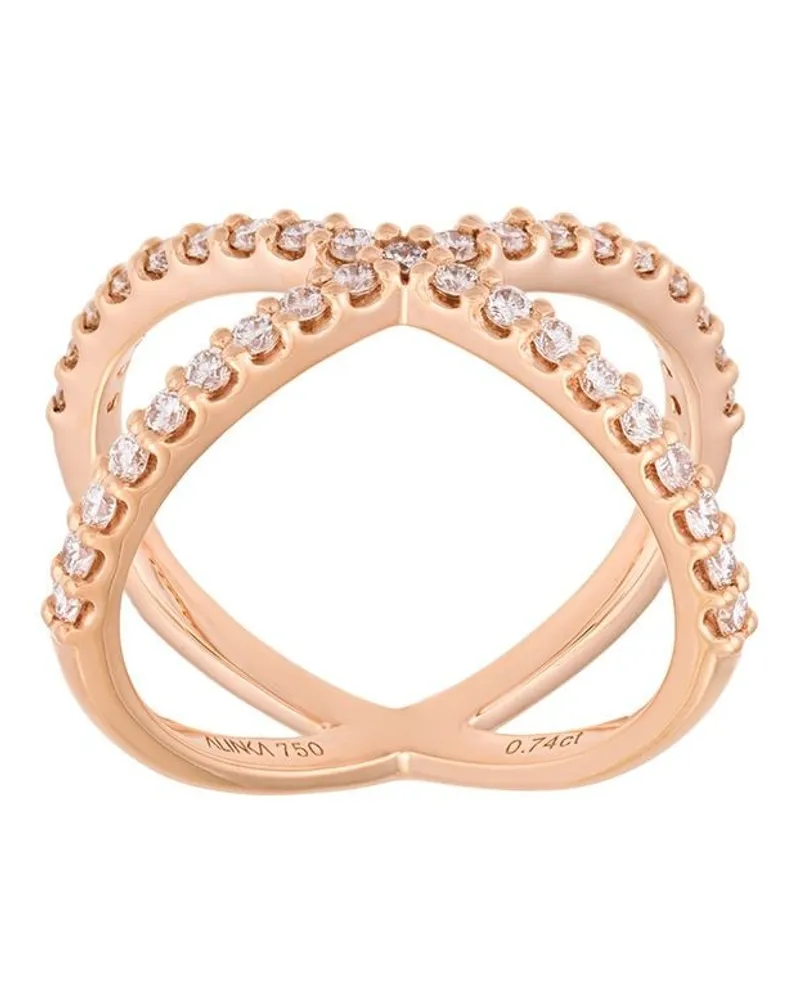 Alinka 18kt 'Katia' Rotgoldring mit Diamanten - Metallic Metallic