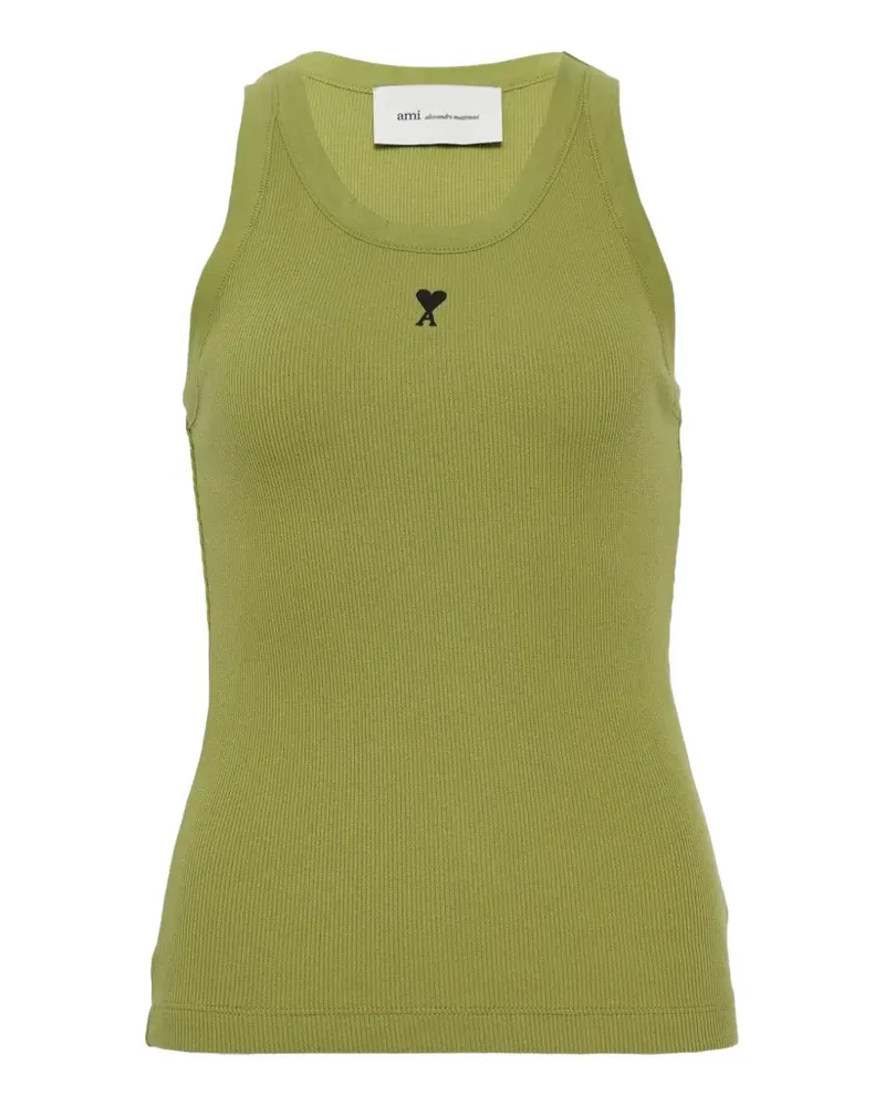 AMI Paris Geripptes Ami de Coeur Tanktop - Grün Grün