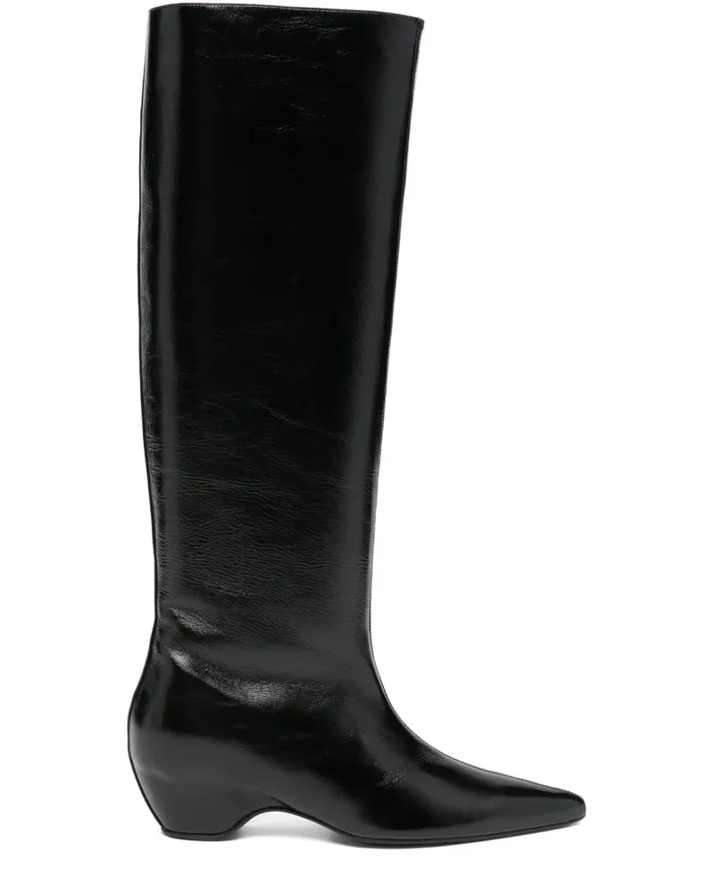KHAITE Kniehohe Stiefel 30mm - Schwarz Schwarz