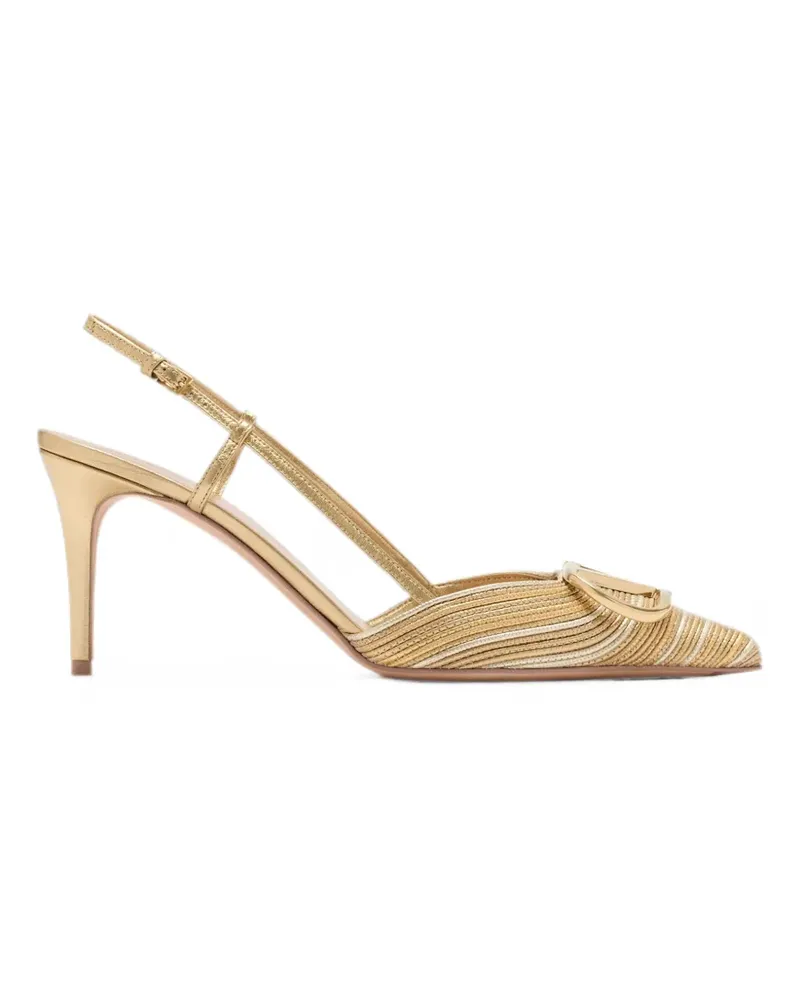 Valentino Garavani VLogo Signature slingback sandals - Gold Gold