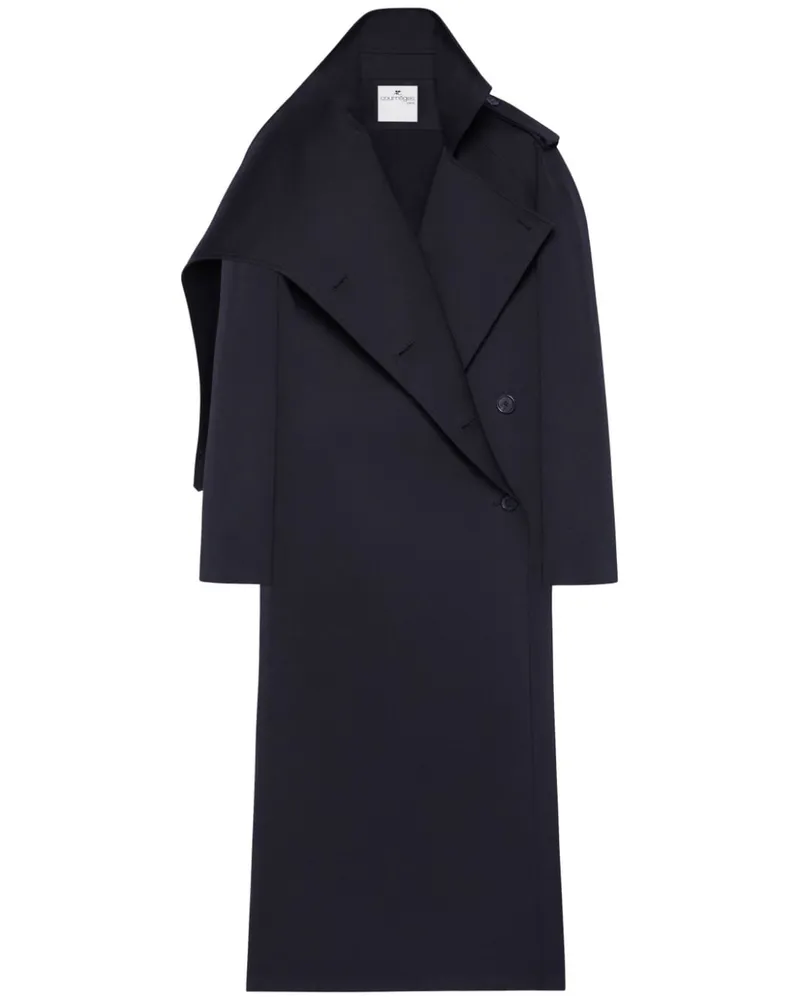 Courrèges Oblique Trenchcoat Schwarz