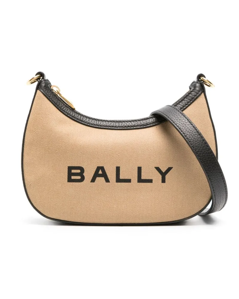 Bally Ellipse Umhängetasche mit Logo-Print - Nude Nude