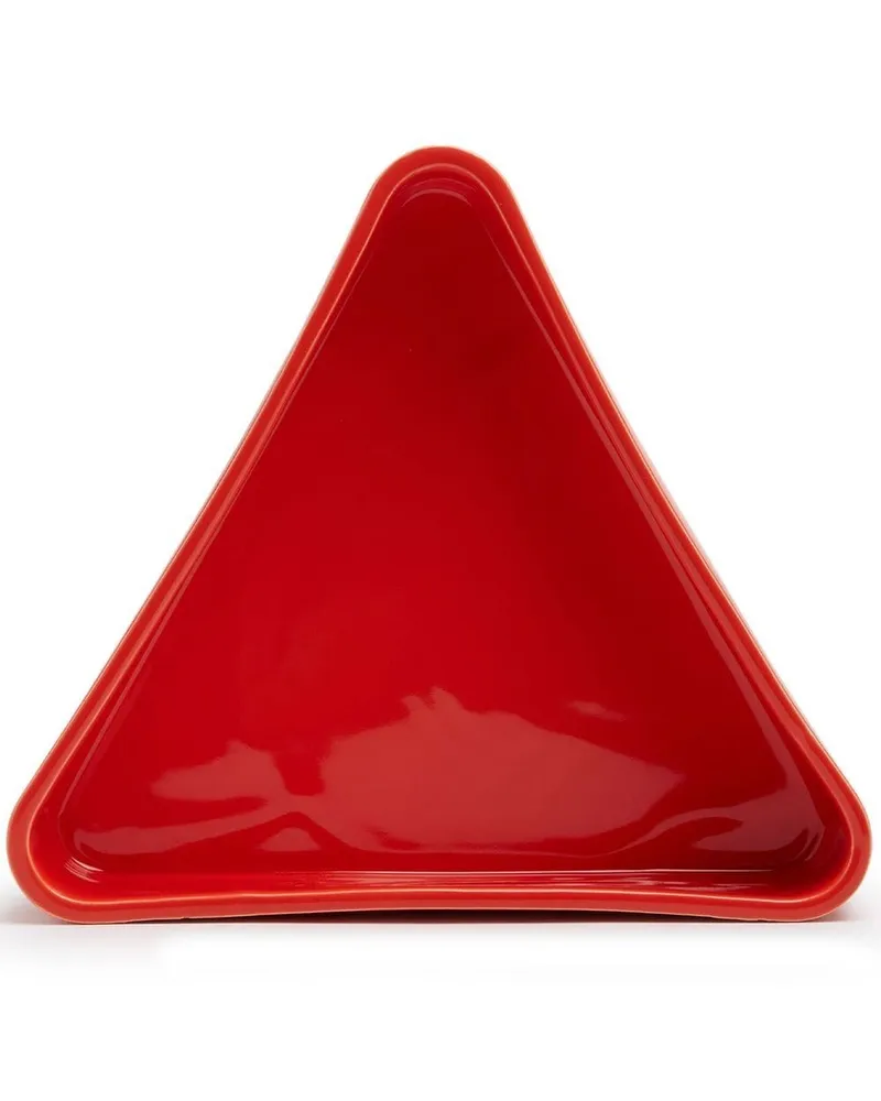 Dreieckiges Tablett - Rot
