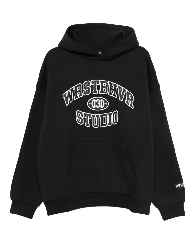 WRSTBHVR Hoodie mit Logo-Print - Schwarz Schwarz