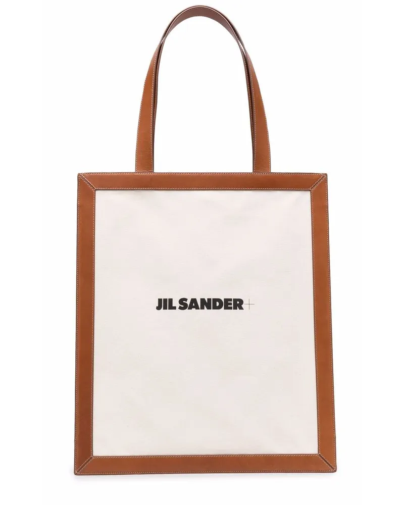 Jil Sander Shopper mit Logo-Print - Nude Nude