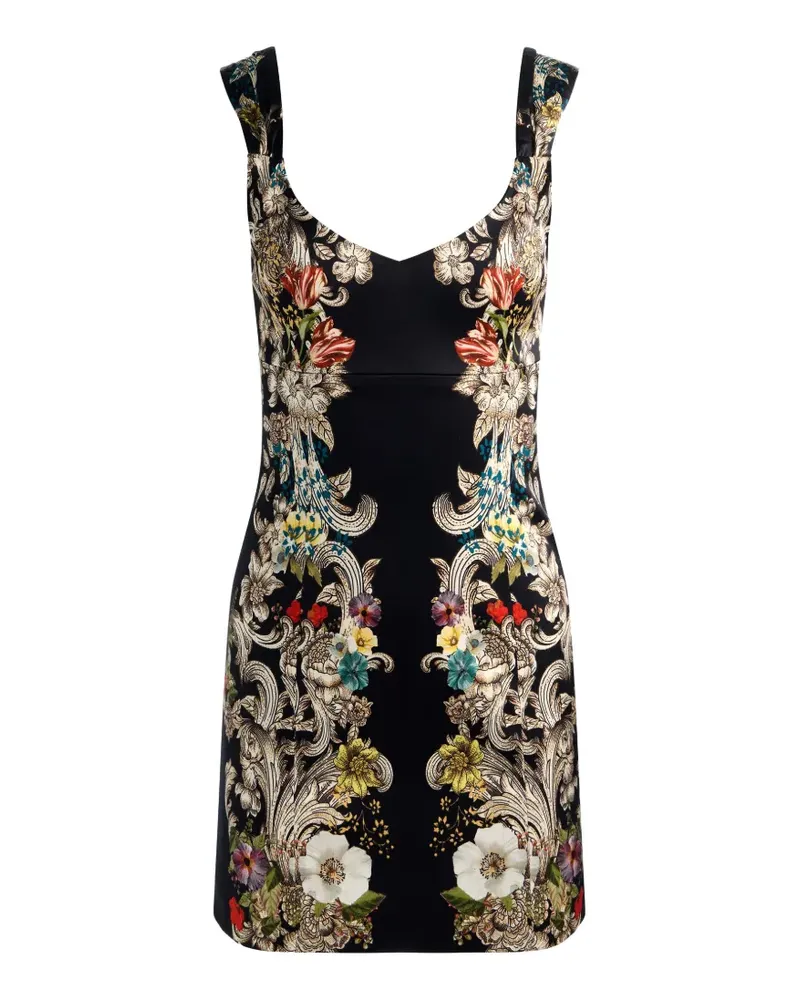 Alice + Olivia Renee floral-print sleeveless mini dress - Schwarz Schwarz