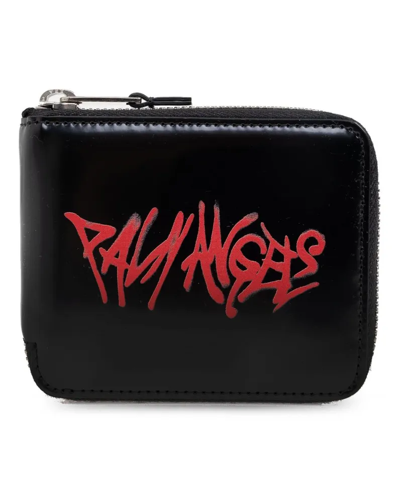 Palm Angels Kartenetui mit Logo-Print - Schwarz Schwarz