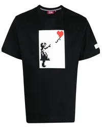 Mostly Heard Rarely Seen T-Shirt mit Floating Heart-Print Schwarz