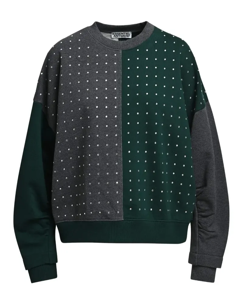 Essentiel Koldi Sweatshirt mit Strass - Grün Grün