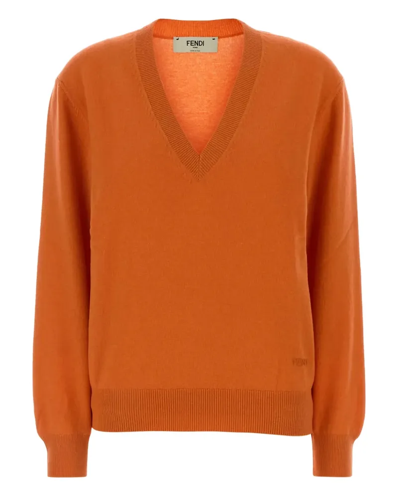 Fendi V-neck top - Orange Orange
