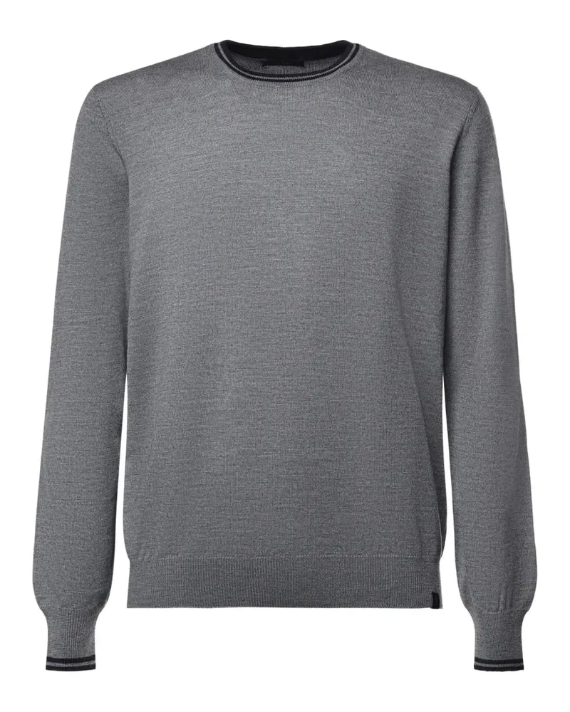 Fay Pullover mit Ellenbogen-Patches - Grau Grau
