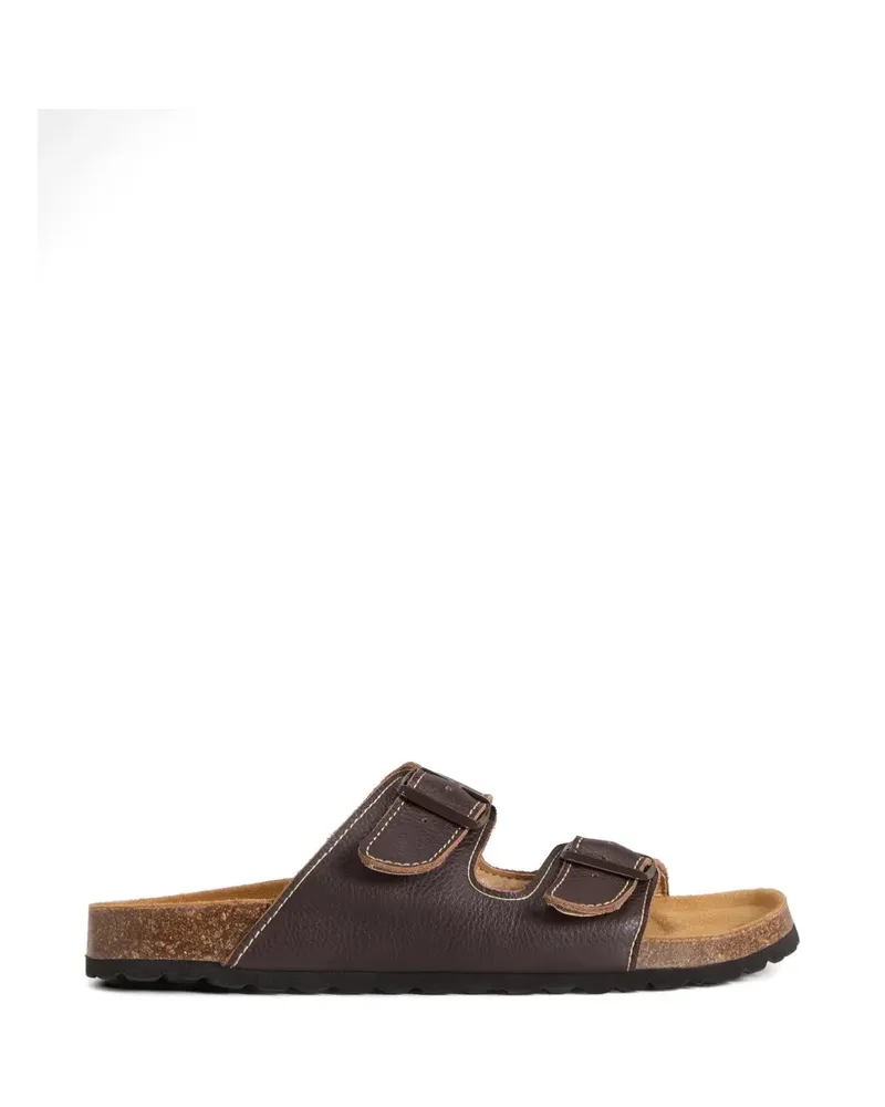 Woolrich strap-details leather sandals - Braun Braun