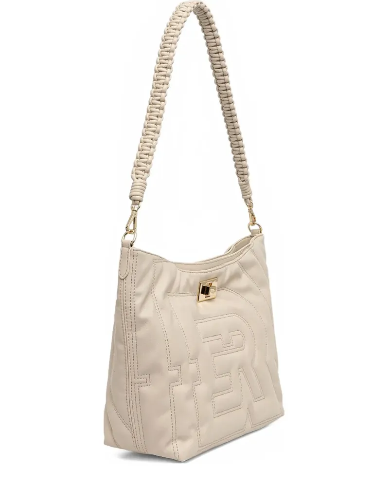 Ermanno Scervino embossed-logo braided-handle tote bag - Nude Nude