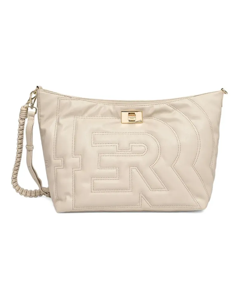 Ermanno Scervino Geflochtener Tote Bag mit Logo-Prägung - Nude Nude