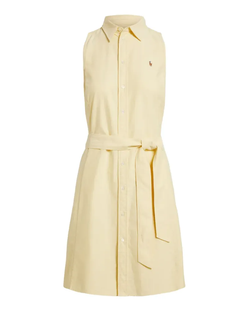 Ralph Lauren Midikleid mit Gürtel - Gelb Gelb