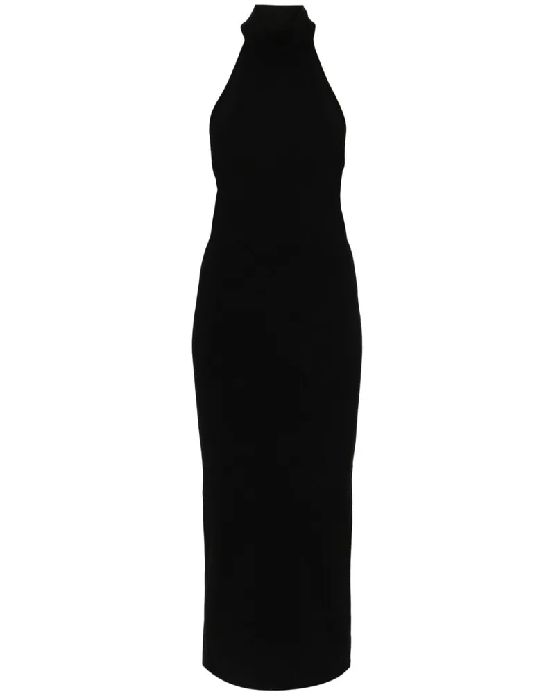 KHAITE Geripptes The Suzanne Midikleid - Schwarz Schwarz