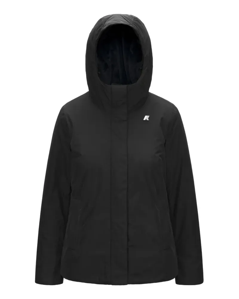 K-Way Lil Soft Touch hooded jacket - Schwarz Schwarz