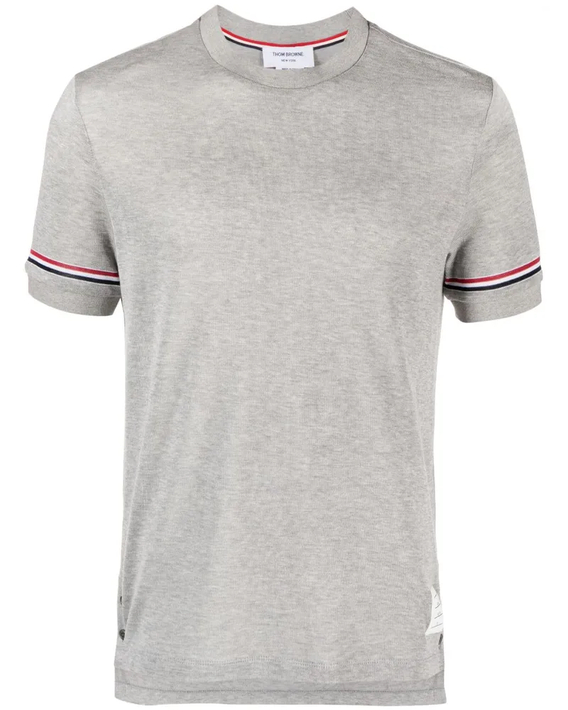 Thom Browne T-Shirt mit Ripsband-Schlaufe - Grau Grau