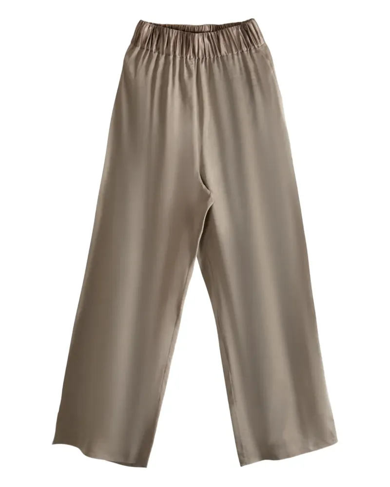 Cortana Glimmer elasticated-waistband palazzo pants - Braun Braun