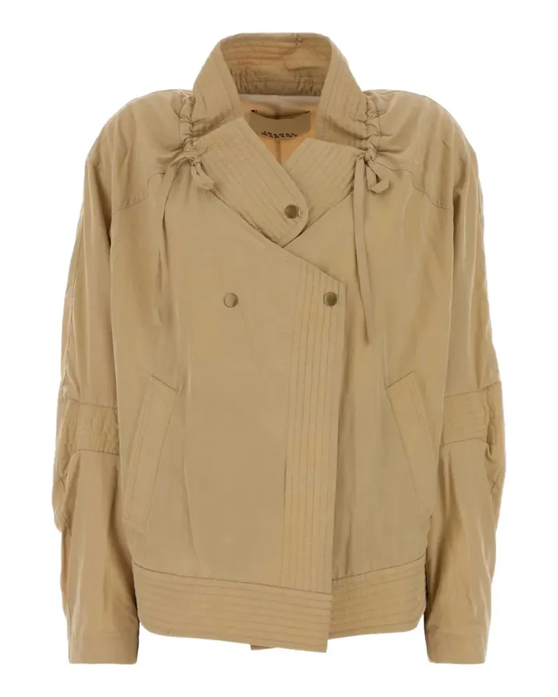 Isabel Marant Theresa quilted-trim jacket - Nude Nude