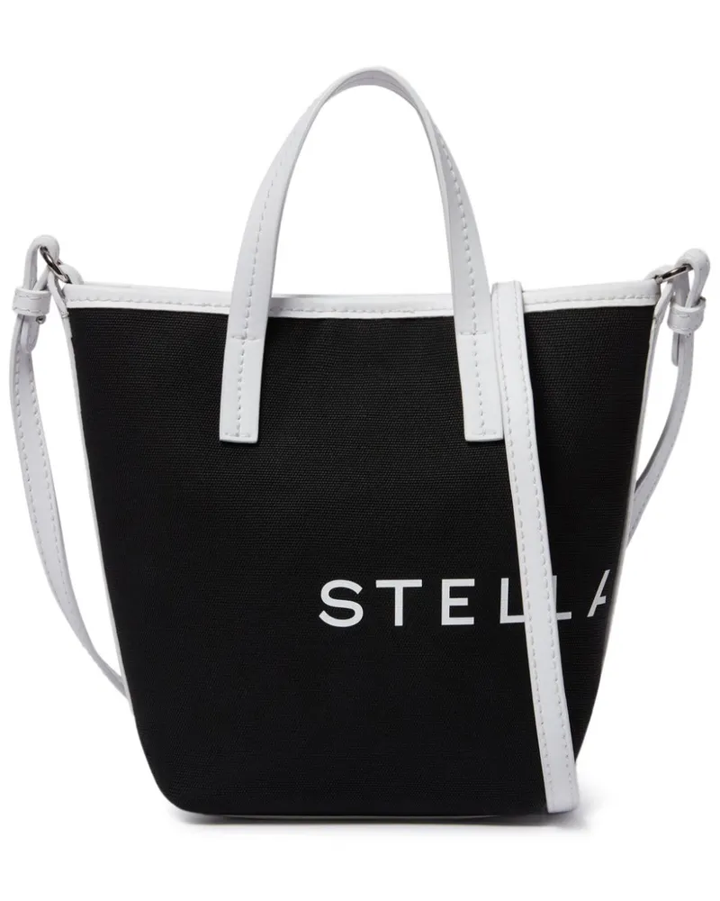 Stella McCartney Beuteltasche mit Logo-Print - Schwarz Schwarz