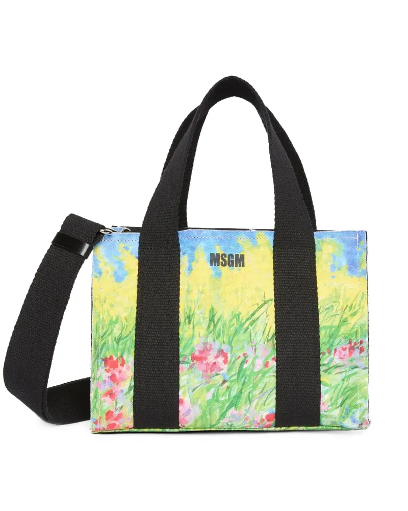 MSGM Shopper mit Print - Gelb Gelb