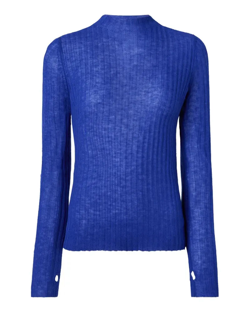 Pinko ribbed-knit mock-neck sweater - Blau Blau