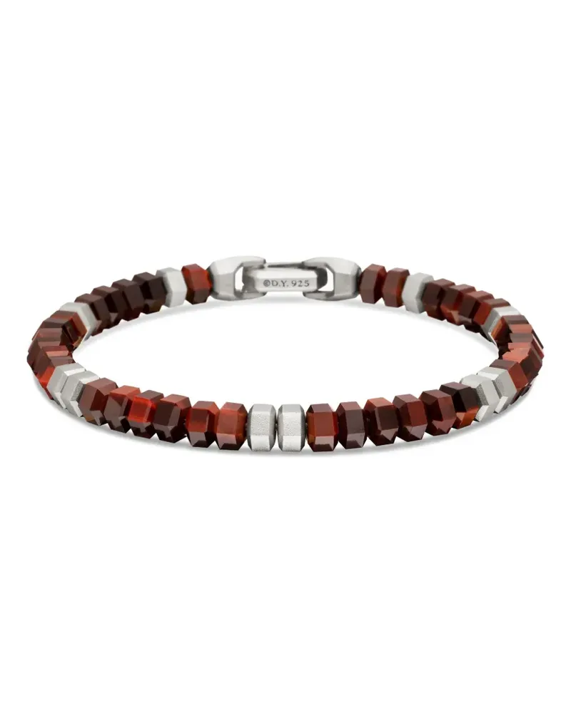 David Yurman Hex Bead Armband aus Sterlingsilber 6mm - Braun Braun