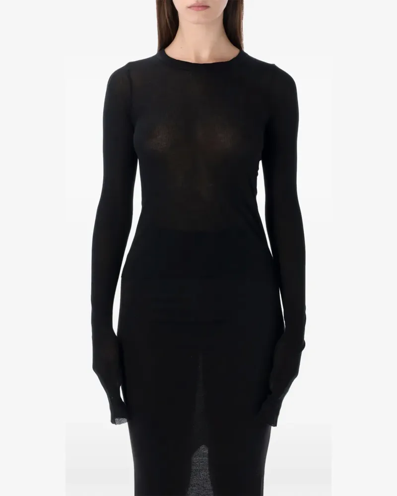 Rick Owens long-sleeve top - Schwarz Schwarz
