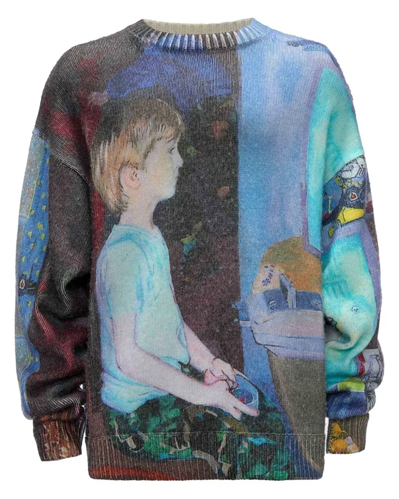 J.W.Anderson Pullover mit Print - Blau Blau