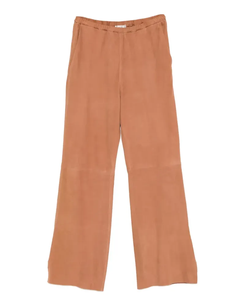 forte_forte Lederhose mit Schlitzen - Nude Nude