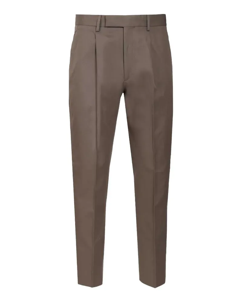 Ermenegildo Zegna pleated tapered-leg trousers - Braun Braun