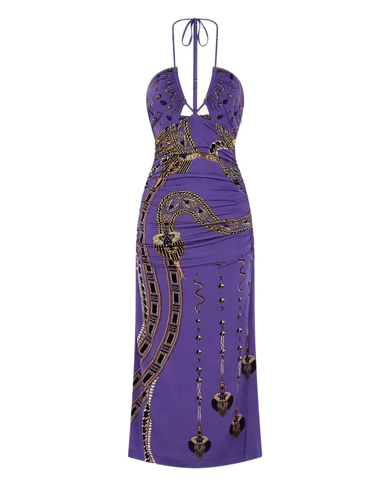 Camilla Luxorland Lady Neckholder-Midikleid - Violett Violett