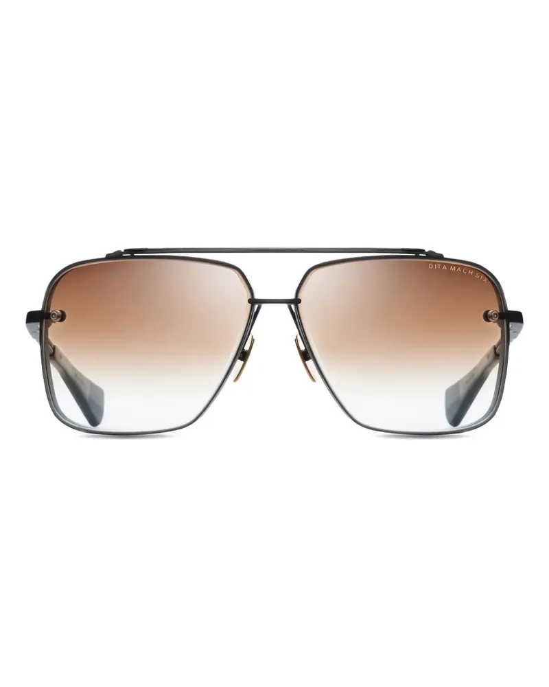 DITA Mach-Six geometric-frame sunglasses - Schwarz Schwarz