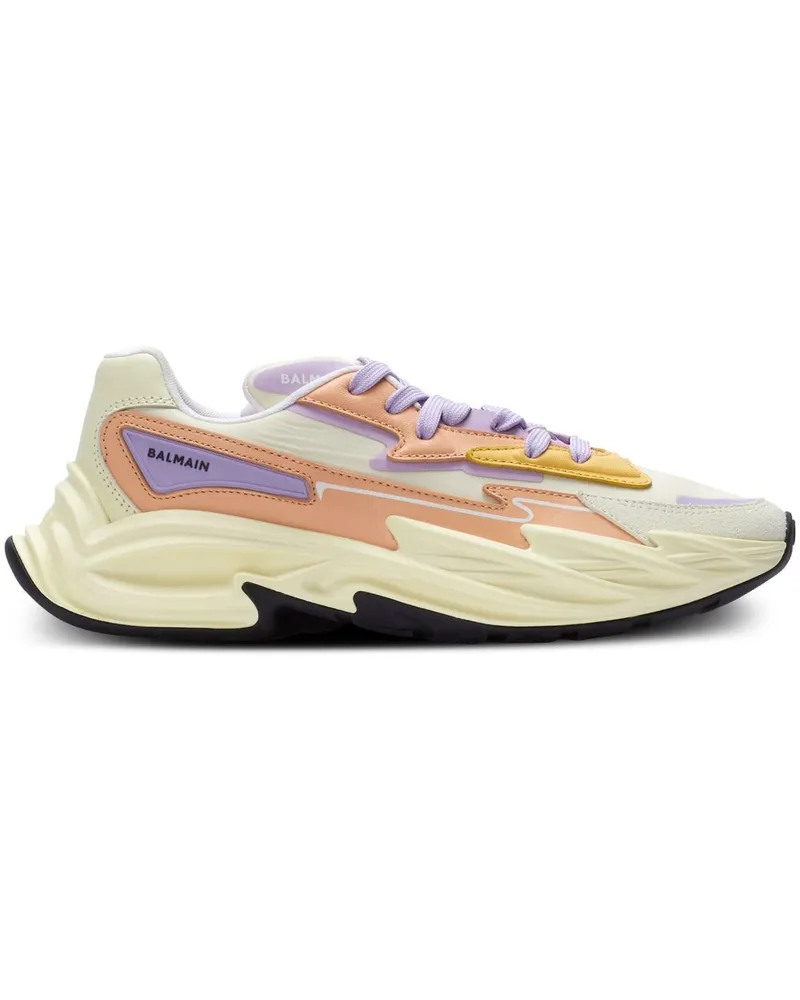 Balmain Run-Row Sneakers mit Kontrasteinsätzen - Nude Nude