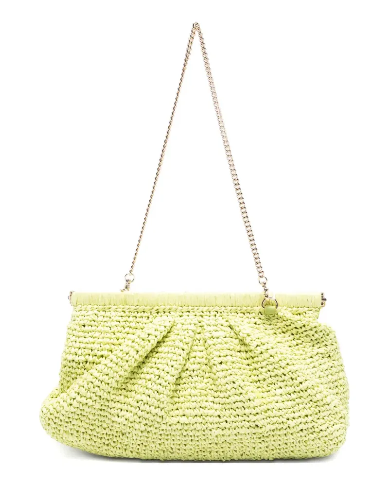 MARELLA Paprica woven chain clutch bag - Grün Grün