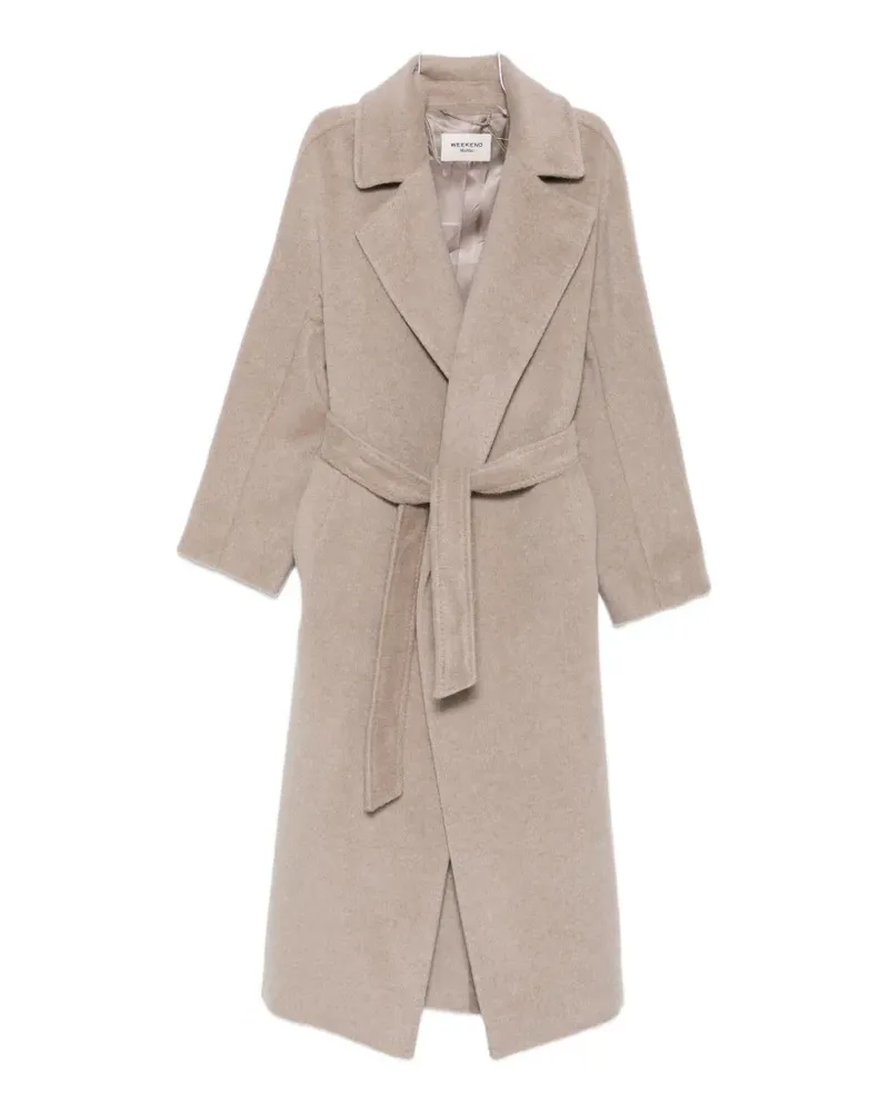Max Mara belted wool coat - Nude Nude