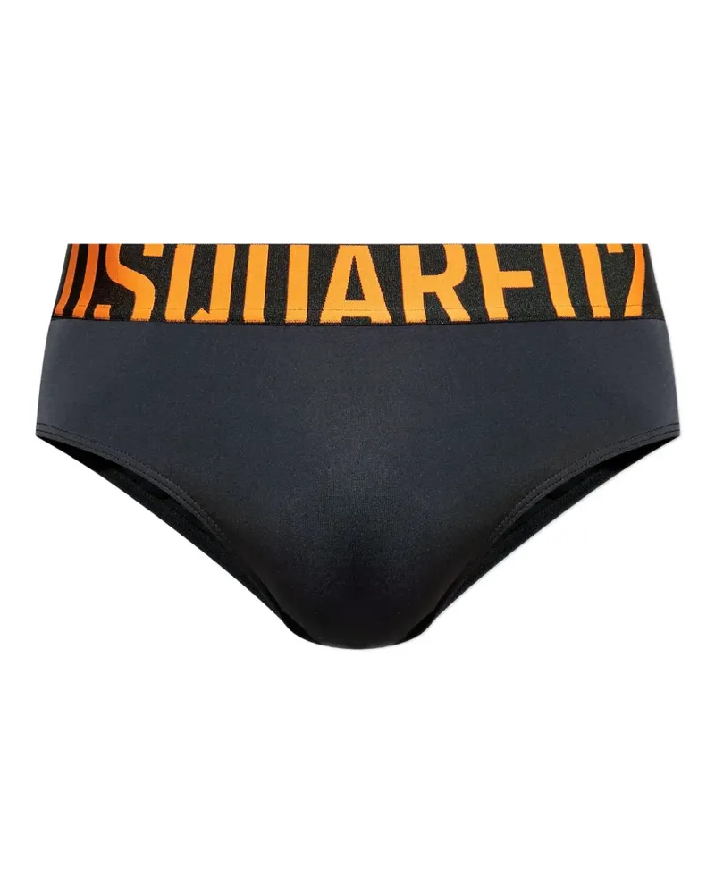 Dsquared2 Badehose mit Logo-Band - Schwarz Schwarz