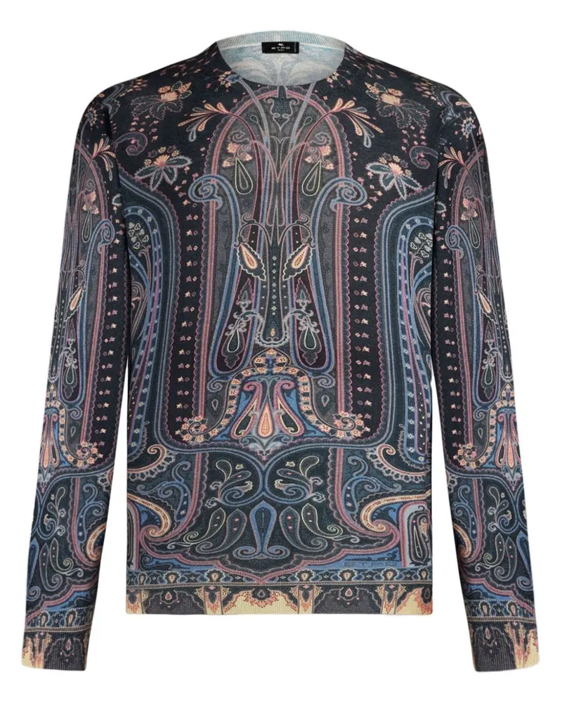 Etro Intarsien-Pullover mit Paisleymuster - Schwarz Schwarz