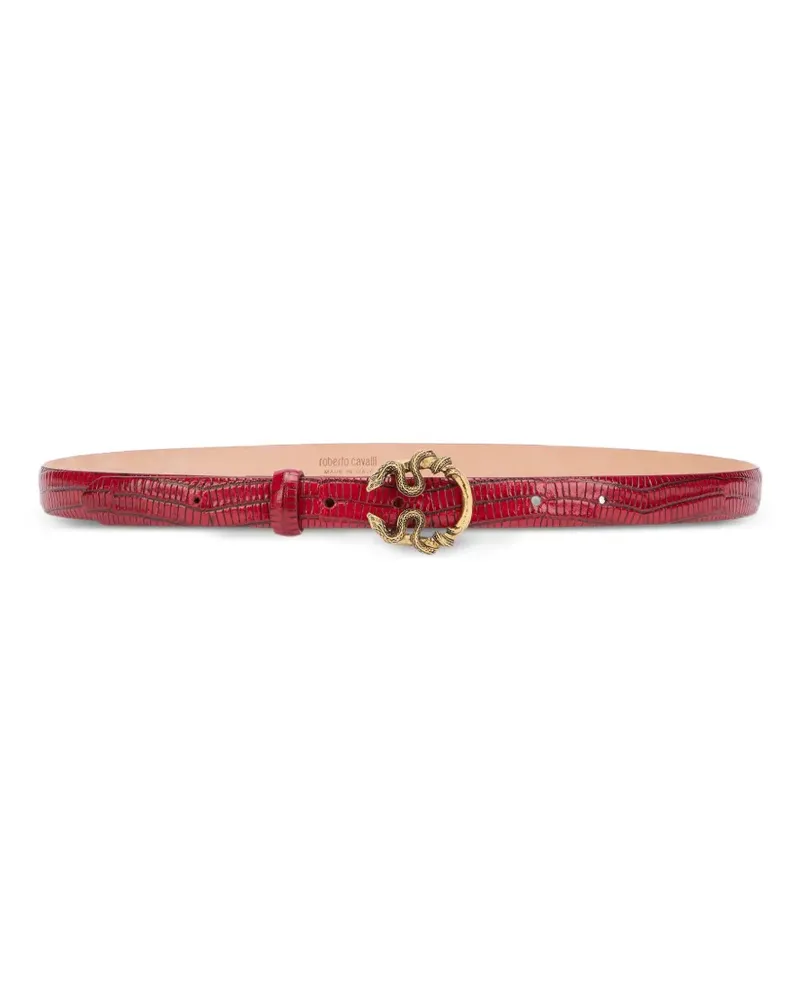 Roberto Cavalli Serpentine leather belt - Rot Rot