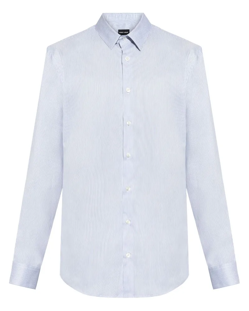 Giorgio Armani Hemd mit schmalem Schnitt - Blau Blau