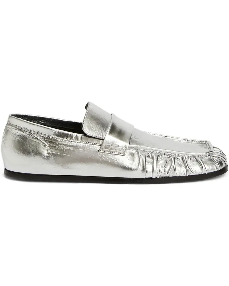 Jil Sander Loafer im Metallic-Look - Grau Grau